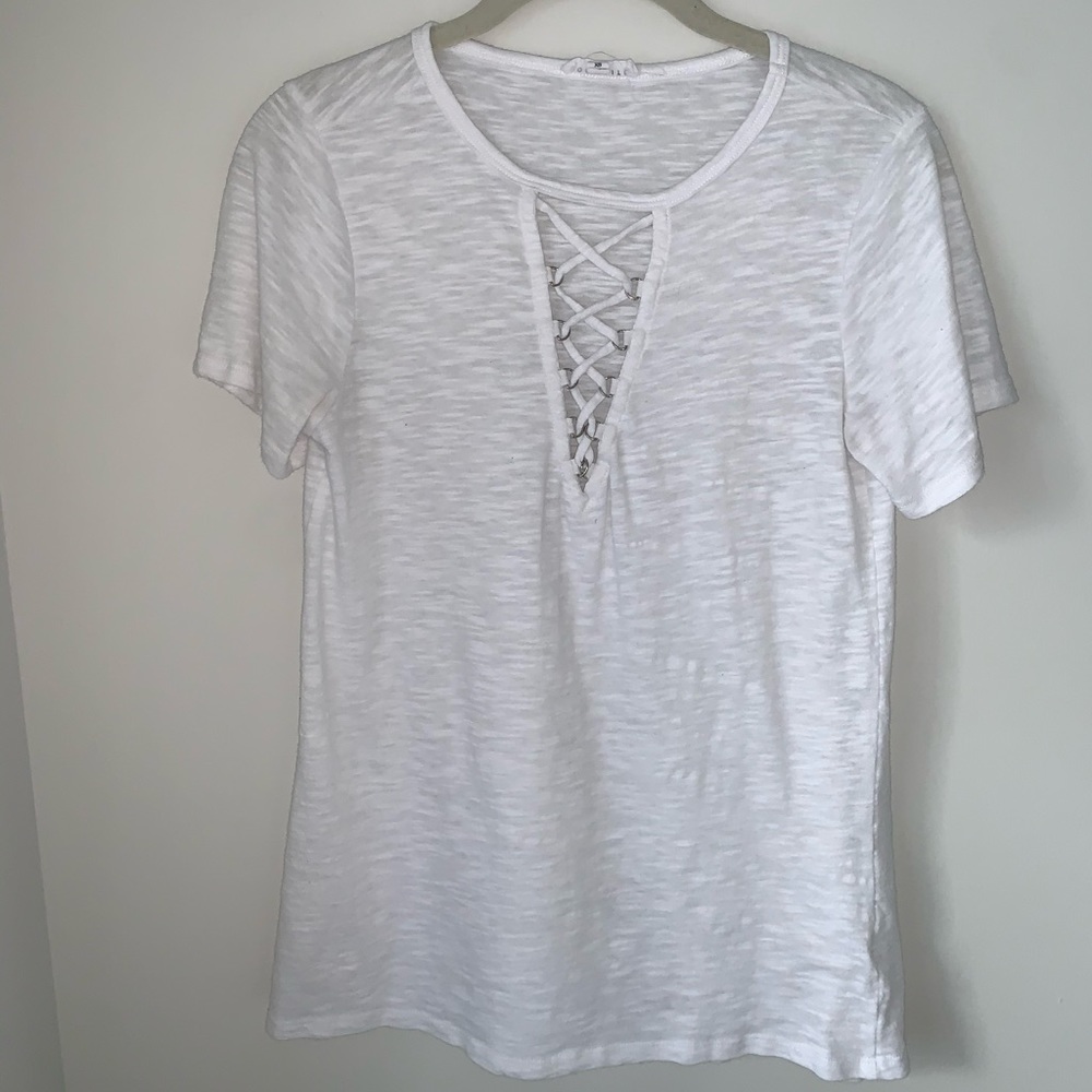 Socialite Grommet Lace-Up Tee